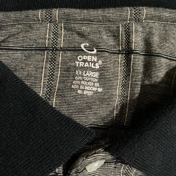 Open Trails Men's Windowpane Pattern Polo Size XXLarge - Picture 14 of 16